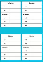 Vorschau - Arbeitsblätter - Verben Karten - konjugieren - Deckblatt