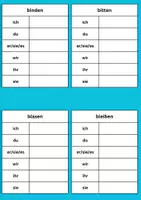 Vorschau - Arbeitsblätter - Verben Karten - konjugieren - Seite 1