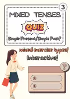 Vorschau - Test - Mixed Tenses Quiz - 3 - Simple Present/Simple Past - Deckblatt
