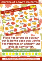 Aperçu - Apprentissages en autonomie - Cherche et couvre les noms de l'automne - Page de couverture