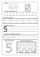 Vorschau - Mal- und Bastelvorlagen - Die Zahlen von 1 bis 10 - Deckblatt