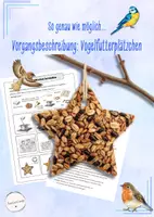 Vorschau - Arbeitsblätter - Vorgangsbeschreibung - Rezept - Vogelfutterplätzchen (Deutsch, Klasse 5-7) - Deckblatt