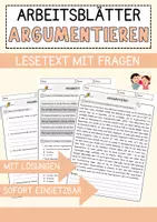 Vorschau - Arbeitsblätter - Argumentieren Grundschule Arbeitsblätter Lernmaterialien zum Üben Wiederholen und Fördern - Deckblatt