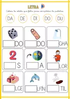 Vista previa - Tarjetas / Manipulativos - LETRA D - página 1
