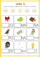 Vista previa - Tarjetas / Manipulativos - LETRA L - página 2