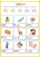 Vista previa - Tarjetas / Manipulativos - LETRA M - página 3