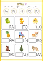 Vista previa - Tarjetas / Manipulativos - LETRA P - página 1