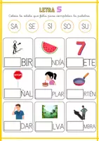 Vista previa - Tarjetas / Manipulativos - LETRA S - página 2