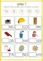 Vista previa - Tarjetas / Manipulativos - LETRA T - página 2