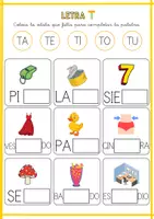 Vista previa - Tarjetas / Manipulativos - LETRA T - página 3