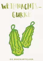 Vorschau - Mal- und Bastelvorlagen - Weihnachts-Gurke 🎄🥒 - Deckblatt