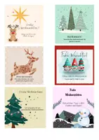 Vorschau - Mal- und Bastelvorlagen - 24 Weihnachts- Wunschkarten für den Adventskalender - Seite 1