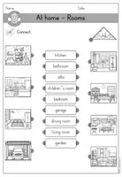 Vorschau - Arbeitsblätter - At home Rooms (Räume, Zimmer) Arbeitsblätter - Englisch - Seite 3