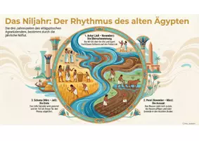 Vorschau - Arbeitsblätter - Niljahr im alten Ägypten | Infografik - Seite 1