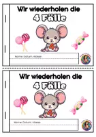 Vorschau - Arbeitsblätter - Deutsch: Mini-Buch - Wir wiederholen die vier Fälle - Deckblatt