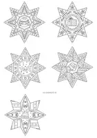 Vorschau - Mal- und Bastelvorlagen - Wintersterne ⭐️ - Mandala-Ausmalbilder zu Winter & Weihnachten - Seite 2