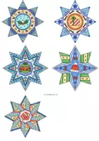 Vorschau - Mal- und Bastelvorlagen - Wintersterne ⭐️ - Mandala-Ausmalbilder zu Winter & Weihnachten - Seite 3
