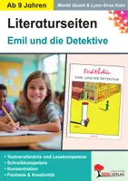 Vorschau - Spiele - Emil und die Detektive - Literaturseiten | Begleitmaterial zur Lektüre von Erich Kästner | Arbeitsblätter kapitelweise | Klasse 4-8 mit Lösungen - Deckblatt