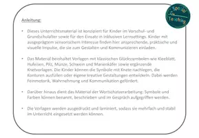 Vorschau - Spiele - Knetvorlagen: Glücksbringer - Seite 1