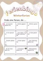 Vorschau - Arbeitsblätter - Ferienbingo - Einstiegsspiel nach den Winterferien - Seite 2