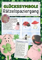 Vorschau - Arbeitsblätter - Lesespaziergang Glückssymbole - Deckblatt