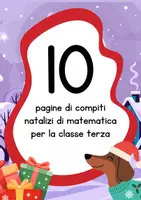 anteprima - Esercizi - Compiti di Natale di matematica per la classe terza - Pagina di copertina