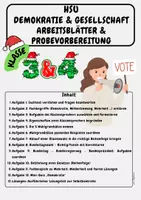 Vorschau - Arbeitsblätter - Demokratie verstehen - Arbeitsblätter & Probevorbereitung Klasse 3-4 - Deckblatt