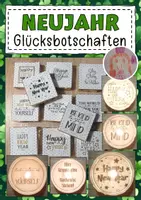 Vorschau - Mal- und Bastelvorlagen - Neujahrsgrüße - Kärtchen und Teelichtbotschaften - Deckblatt