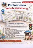 Vorschau - Arbeitsblätter - Partnerlesen - Verkehrserziehung (vergleichendes Lesen) - Deckblatt