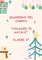 anteprima - Esercizi - Libro compito delle vacanze natale Classe prima primaria - Pagina di copertina