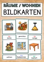 Vorschau - Bildkarten - RÄUME / WOHNEN (Wort- und Bildkarten DAF/DAZ) - Deckblatt