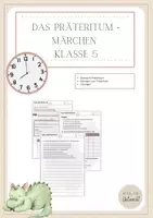 Vorschau - Arbeitsblätter - Das Präteritum - Übungsaufgaben Klasse 5 - Deckblatt