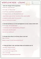 Vorschau - Arbeitsblätter - Wörtliche Rede - Übungsaufgaben Klasse 5 - Seite 3