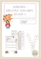 Vorschau - Arbeitsblätter - Kreative Aufgaben - Märchen Klasse 5 - Deckblatt
