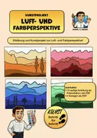 Vorschau - Stundenentwürfe - Kunstprojekt Landschaft: Luftperspektive & Tonwertabstufungen (4 Vorlagen) - Deckblatt