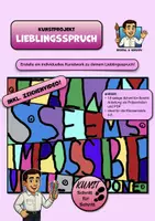 Vorschau - Stundenentwürfe - Kunstprojekt: Lieblingsspruch als abstraktes Bild | Schritt-für-Schritt-Anleitung - Deckblatt