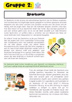 Vorschau - Arbeitsblätter - Sparformen Gruppenarbeit: Sparschwein, Sparkonto, Tagesgeld, Aktien - Seite 3