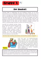 Vorschau - Arbeitsblätter - Geldkreislauf Gruppenarbeiten: Haushalte, Unternehmen, Staat, Banken - Seite 1