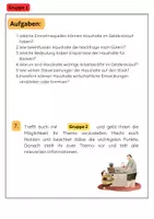 Vorschau - Arbeitsblätter - Geldkreislauf Gruppenarbeiten: Haushalte, Unternehmen, Staat, Banken - Seite 2