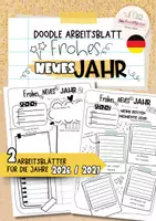 Vorschau - Arbeitsblätter - Neujahr | Silvester | Doodle Arbeitsblatt | Reflexion 2026 und 2027 - Deckblatt