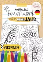 Vorschau - Arbeitsblätter - Silvester | Neujahr | 9 Feuerwerk Ausmalbilder | 2026 und 2027 - Deckblatt