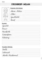 Vorschau - Arbeitsblätter - Steckbrief (Personenbeschreibung) - Arbeitsblätter - Seite 2