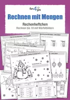 Vorschau - Arbeitsblätter - Rechnen statt Zählen - Rechnen mit Mengen (Würfelbilder) - Winter - Deckblatt