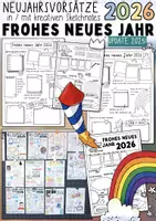 Vorschau - Arbeitsblätter - Jahr 2026 / Neujahr / Neujahrsvorsätze - in Sketchnotes - Deckblatt