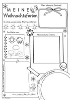 Vorschau - Arbeitsblätter - Reflexion Rückblick Weihnachtsferien differenziert Klasse 1 2 3 4 - Seite 2