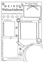 Vorschau - Arbeitsblätter - Reflexion Rückblick Weihnachtsferien differenziert Klasse 1 2 3 4 - Seite 3