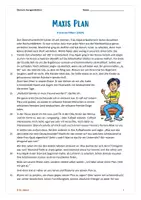 Vorschau - Arbeitsblätter - Kurzgeschichte: "Maxis Plan" (Franziska Dittert): mit Aufgaben zur Inhaltswiedergabe | LÖSUNGEN | Deutsch Klasse 6-7 - Seite 1