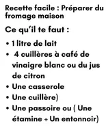 Aperçu - Cartes / Images - Recette facile Préparer du fromage maison - Page 1