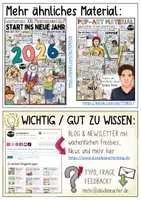 Vorschau - Mal- und Bastelvorlagen - Pop-Art DIY Karten - Neujahr / Silvester 2026 ( + Eng) - Seite 1
