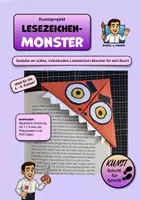 Vorschau - Stundenentwürfe - Lesezeichen Monster basteln | Schritt für Schritt Anleitung | Origami Lesezeichen + kreative Gestaltung - Deckblatt